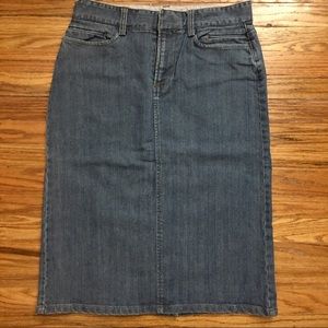 GAP Jeans Denim Midi Pencil Skirt 6